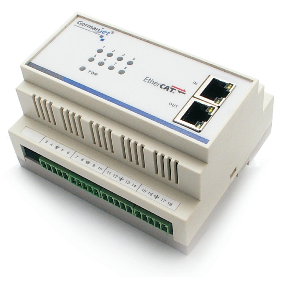 数码/EtherCAT 集成模块 配 Start-Stop 输出电子尺,8 通道集成 1 个 EtherCAT 节点,100 Mbit/s